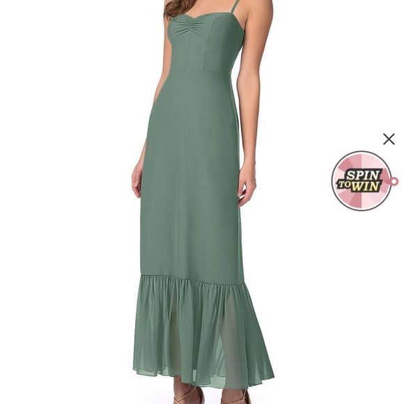 Azazie Justine eucalyptus A0 dress - Picture 1 of 12